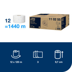 Туалетная бумага TORK Mini Premium Extra T2, Белый, Ультрамягкая