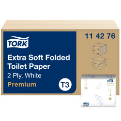 Туалетная бумага Tork T3 Premium Soft, Белая, Высокая впитываемость.