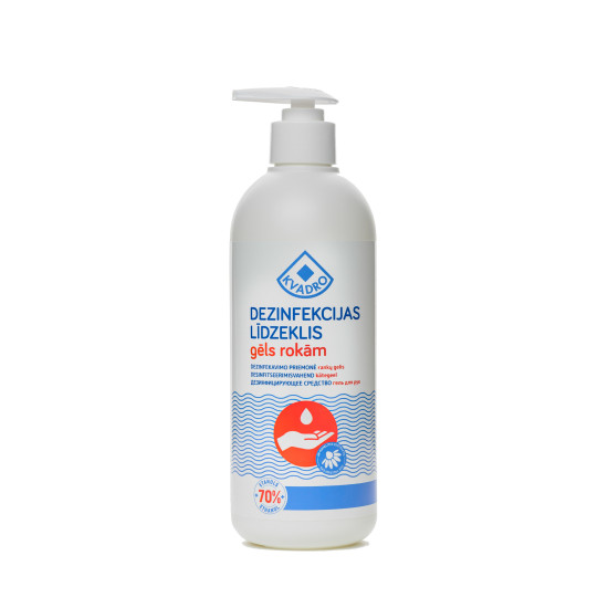 Dezinfekcijas līdzeklis rokām Kvadro, 500ml, gēls