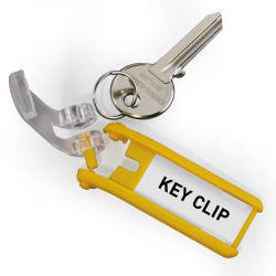 Ключевые держатели KEY CLIP 6 шт с маркировкой Черные