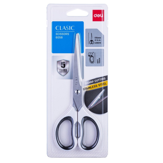 Ножницы Deli 6058 Soft Touch 175мм