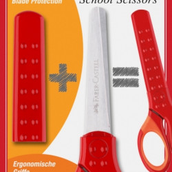 Детские ножницы Faber-Castell Grip безопасные красные
