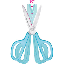 Šķēres PLUS FITCUT CURVE SMART kreiļiem 17.4cm, zilas