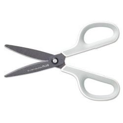 Šķēres PLUS FITCUT CURVE FLUORINE 17.4 cm, baltas ar pelēku