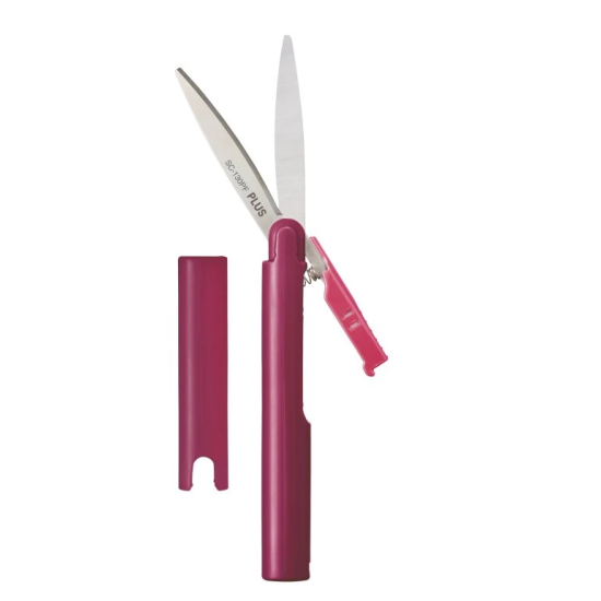 Šķēres PLUS POCKET 13.5cm, sarkanvīna