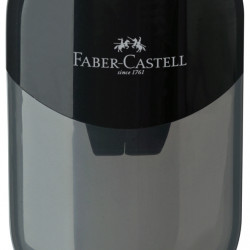 Zīmuļu asināmais ar 2caurumiem un konteineru Faber-Castell, melns