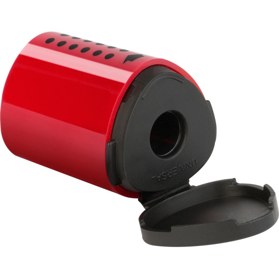 Zīmuļu asināmais Faber-Castell Grip 2001 Mini ar 1 diametru un konteineru, asorti