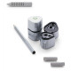 Zīmuļu asināmais ar konteineru 3 diametriem Faber-Castell Grip 2001, pelēks