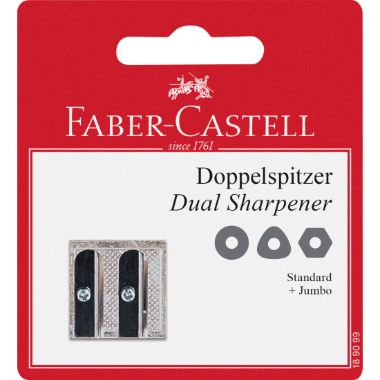Zīmuļu asināmais ar 2 caurumiem Faber-Castell, metāla