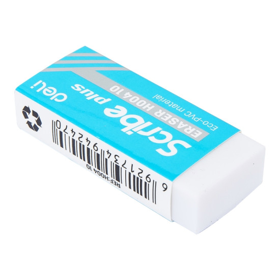 Ластик Deli EH00410 белый большой