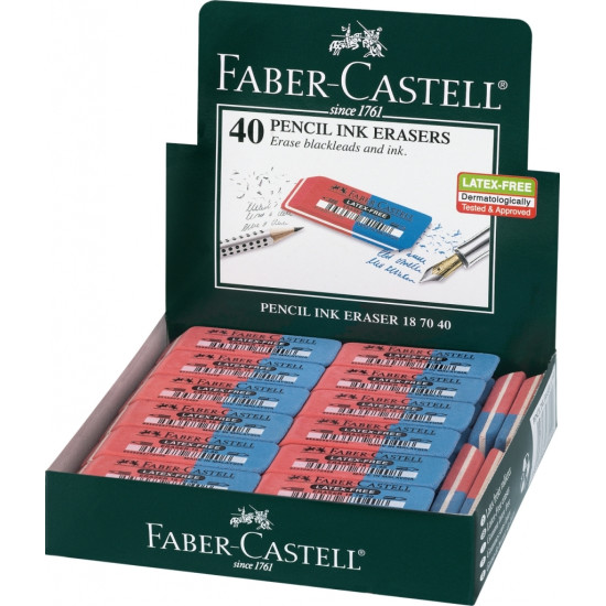Ластик Faber-Castell 7070-40 двойной 40шт