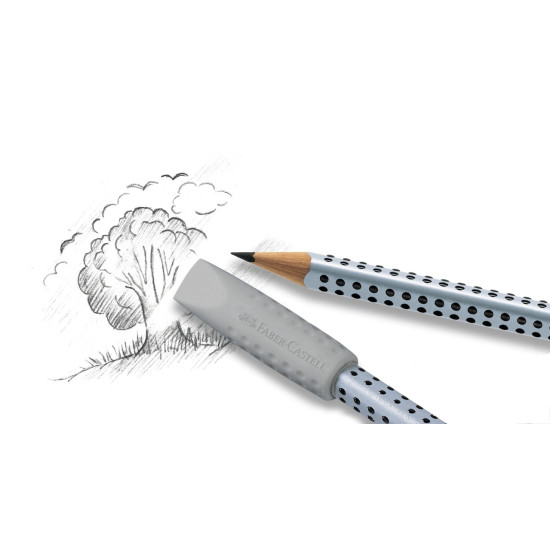 Наконечник-ластик Faber-Castell Grip 2001 2шт серый