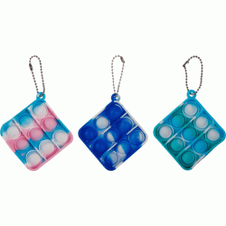Силиконовый брелок deVENTE Pop It антистресс 6x6 см с цепочкой