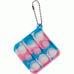 Силиконовый брелок deVENTE Pop It антистресс 6x6 см с цепочкой