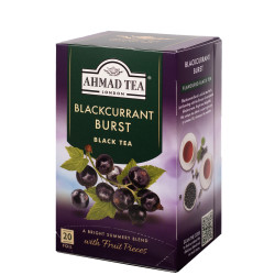 Melnā tēja Ahmad Tea Blackcurrant Burst, upeņu, 20gabx2g, folijā