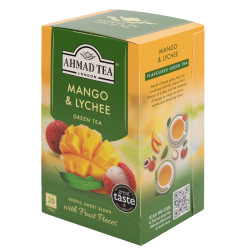 Zaļā tēja Ahmad Mango un Līčiju, 20 gab.x2g, folijā