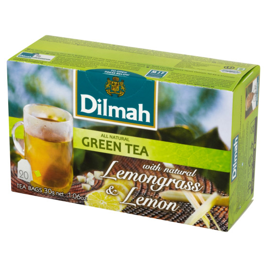 Dilmah All Natural Green Tea зеленый, со вкусом лемонграсса и лимона