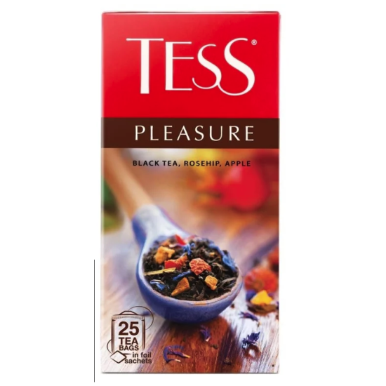 Melnā tēja TESS Pleasure 25 gab.x1.5g