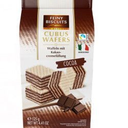 Вафли с начинкой из какао-крема Feiny Biscuits Cubus Wafers Cocoa 125 гр