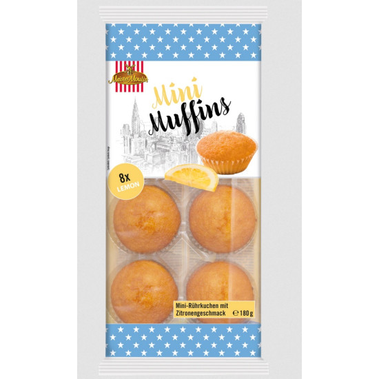 Mini mafini 180g, 8gab., citronu