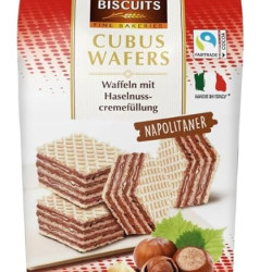 Вафли с начинкой из орехового крема Cubus Wafers Napolitaner 125 гр
