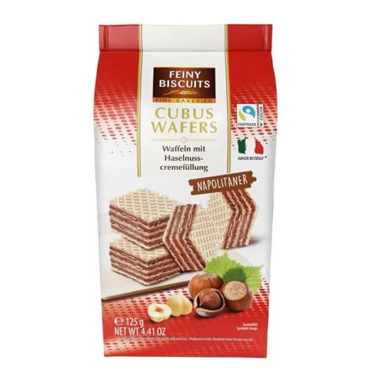 Вафли с начинкой из орехового крема Cubus Wafers Napolitaner 125 гр
