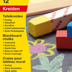 Мел Eberhard Faber Colori 12шт без пыли