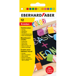 Меловыекарандаши Colori NeonBasic 12шт без пыли