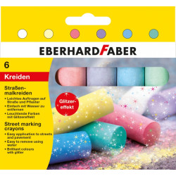 Мелки Eberhard Faber Глиттер 6шт с блестками