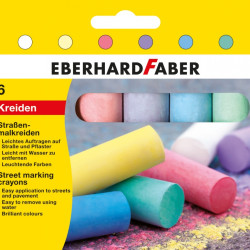 Мелки EberhardFaber асфальтные 6 цветов