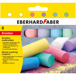 Мелки EberhardFaber асфальтные 6 цветов