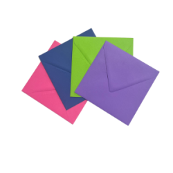 *Krāsaina aploksne Clairefontaine 140x140 asorti