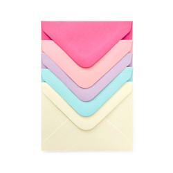 Конверты Paper Gallery "PastelMix K", Multicolor, Сатиновое покрытие