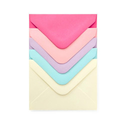 Конверты Paper Gallery "PastelMix K", Multicolor, Сатиновое покрытие