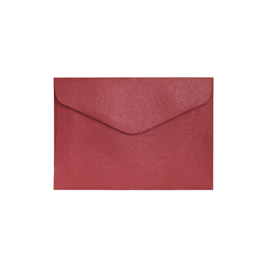 Krāsainas aploksnes Galeri Papieru Pearl C6 150g/m2, 10gab/iep, Red