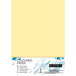 Krāsains papīrs College A4, 80g/m², 50 loksnes, Yellow YE23
