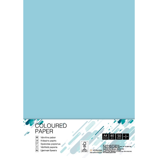 Бумага OBL70 College A4 80г синяя 50л