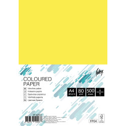 Krāsains papīrs College A4, 80g/m², 500 loksnes, FP04, Yellow