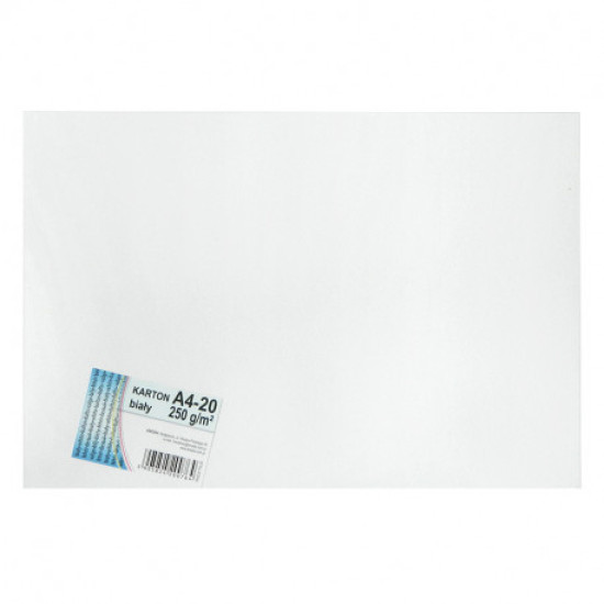 Kartons Kreska A4, 250g/m², 20 loksnes, balts