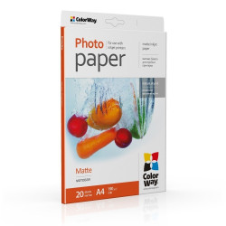 Фотобумага ColorWay A4 матовая 190г 20л