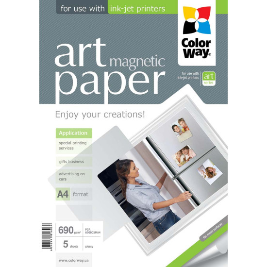 Фотобумага ColorWay ART Glossy Magnetic 690gsm