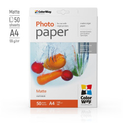 Фотобумага ColorWay Matte 135г А4
