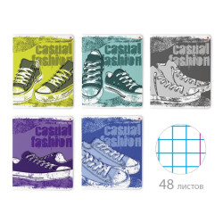 тетрадь 48л.  "кеды casual" 5 видов