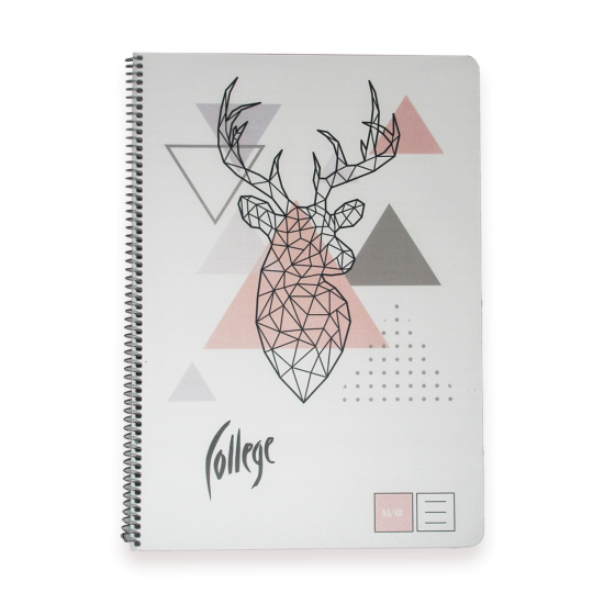 Līniju klade ar spirāli College VIP A4, 48 lapas, plastikāta vākos