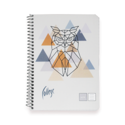 Līniju blociņš ar spirāli College VIP A6, 48 lapas,plastikāta vākos