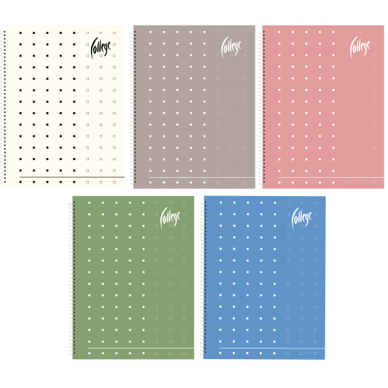 Rūtiņu klade ar spirāli College Supreme A4, 60 lapas, mīkstos vākos