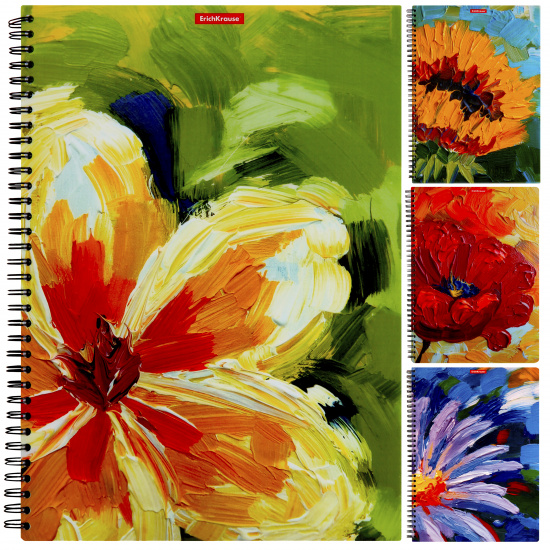 #Klade ar spirāli FLOWERS A4, (80)