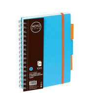 *Klade ar spirāli un sadalītājiem NOTObook A5, 100 lapas, zili vāki