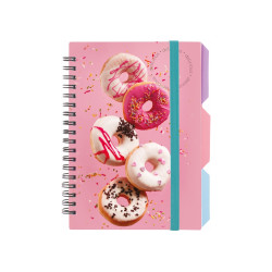 Klade ar spirāli OPTIMA "DONUTS" B6 (100), PP vāks