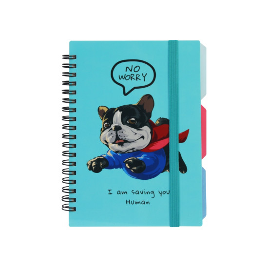 Klade ar spirāli OPTIMA SUPERDOG B6 (100), PP vāks